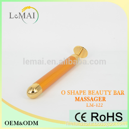 Portable O-shape Face Lift Beauty Bar 24k Gold Facial Massager Makeup Wholesale Beauty Supply